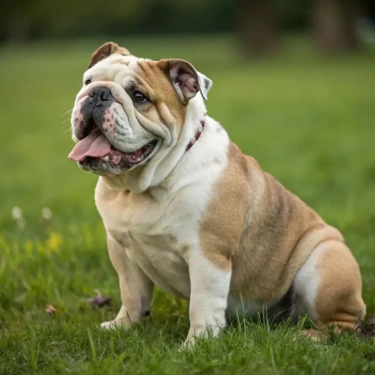 Perro de raza Bulldog Ingles.