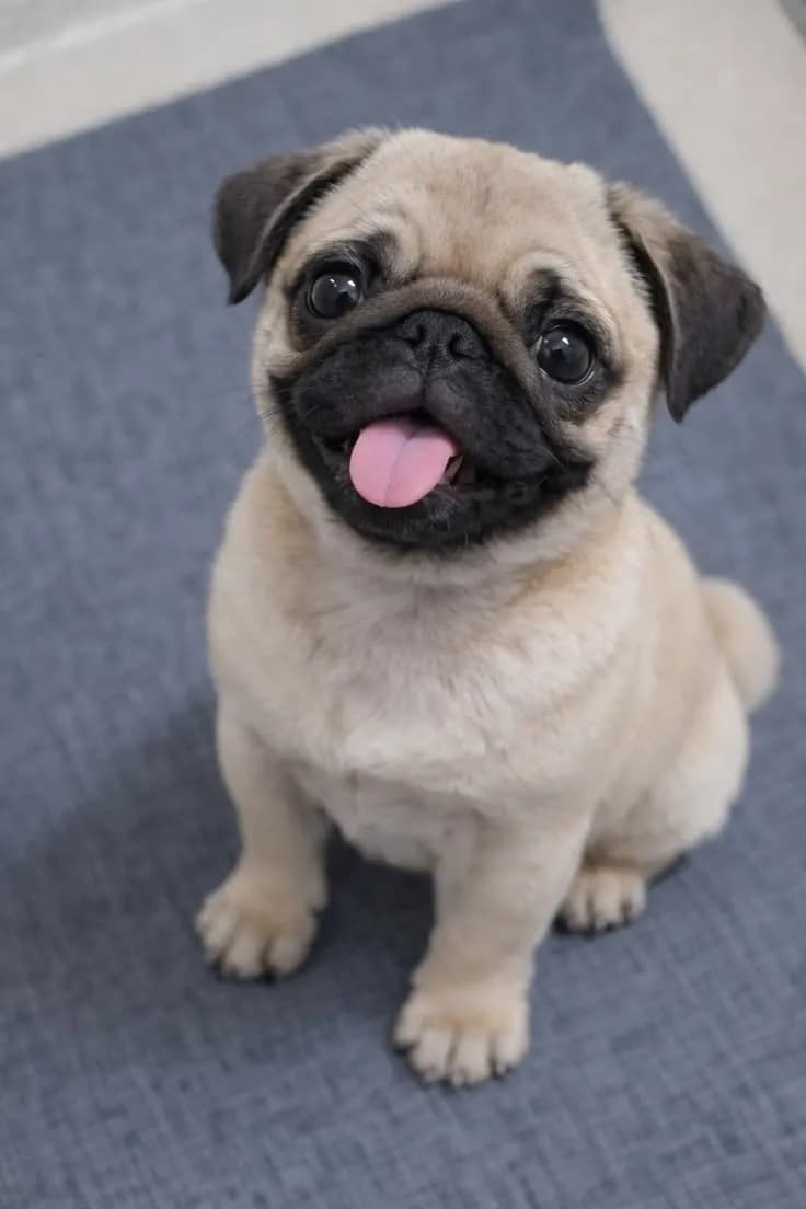 Perro de raza Pug.