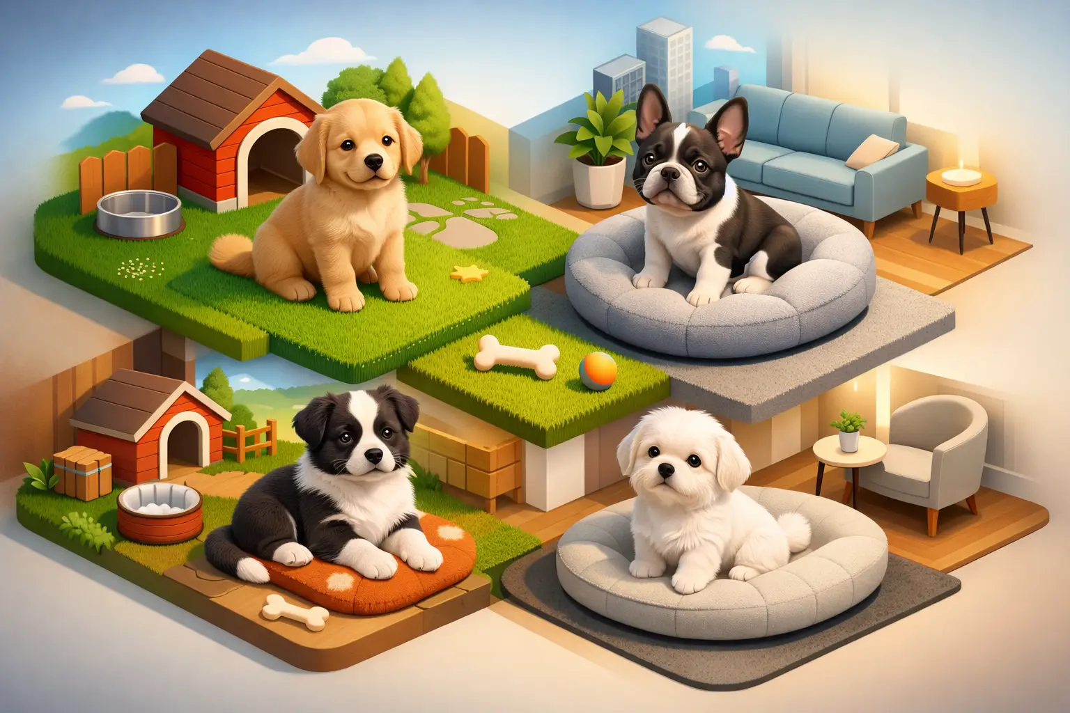 Cachorros de raza para elegir según tu hogar