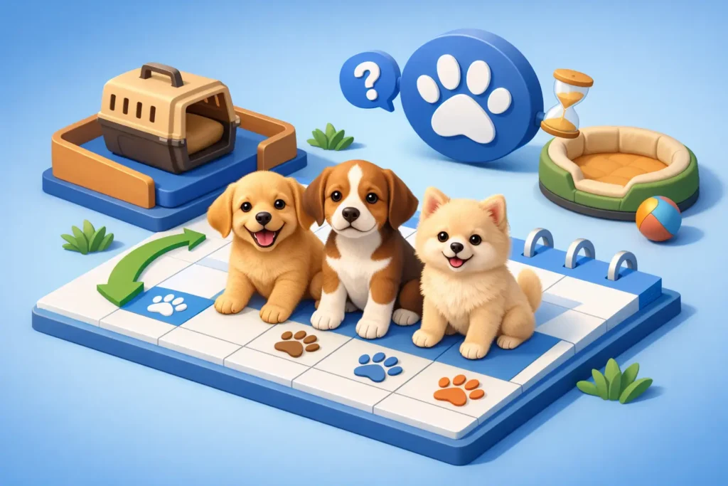 ¿Cuál es la edad ideal para entregar cachorros?